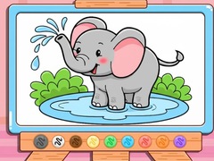 Játék Coloring Book: Cute Baby Elephant