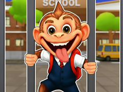 Játék Jigsaw Puzzle: Monkey Student School Prank